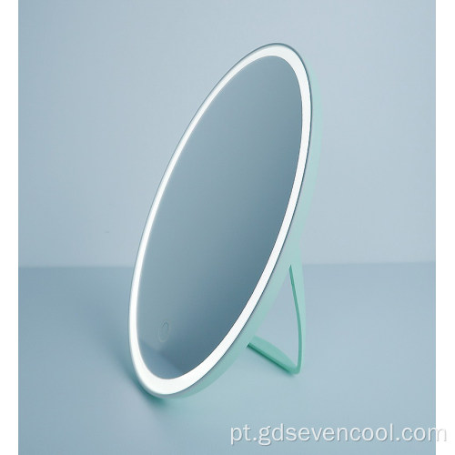 Espelho de maquiagem interno com lâmpada LED